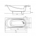 KOLO Ванна акриловая SAGA 160х75 + ножки SN0 (XWP38600)
