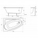 KOLO Ванна акриловая MYSTERY 140х90 левая + ножки SN7 (XWA37410)