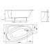 KOLO Ванна акриловая MYSTERY 150х95 левая + ножки SN7 (XWA37510)