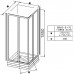 RAVAK 14V30102Z1 Душевая кабина SRV2- 75 S Белый TRANSPARENT