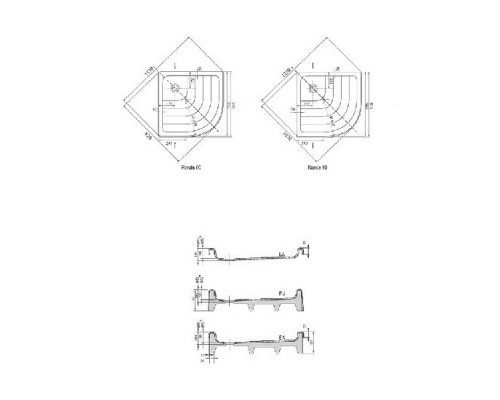 RAVAK A204001320 Поддон RONDA 80 EX-R