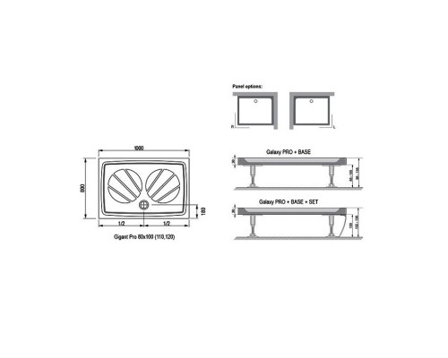 RAVAK XA03G401010 Поддон GIGANT PRO 120x80