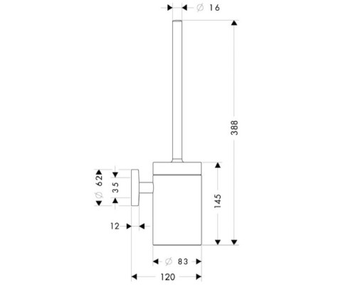 HANSGROHE Logis 40522000 ершик настенный