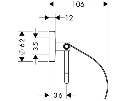 HANSGROHE Logis 40523000 держатель для туалетной бумаги с крышкой