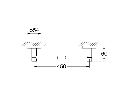 GROHE Essentials 40688001 полотенцедержатель 45см
