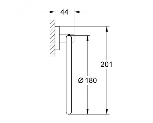 GROHE Essentials 40365001 (старый арт. 40365000) кольцо для полотенца