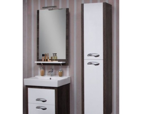 САНСЕРВИС Зеркало Sirius-lux 60 с полочкой и светильн (винтаж темный)