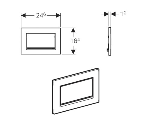 GEBERIT 115.893.45.1 Смывная клавиша Sigma 30, с системой смыв/стоп, позолота