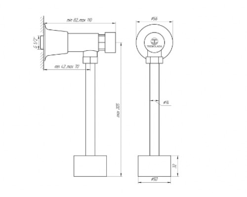 TREMOLADA Кран дозатор для писсуара Tremolada-316 (1/2 дюйма)