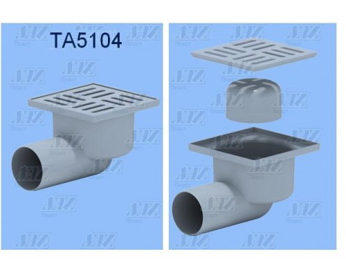 АНИПЛАСТ TA5104 Трап гор., выпуск 50 мм с пласт. решеткой 10x10 см