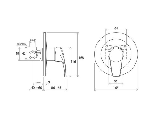 RAVAK X070021 NO 062.00 Смеситель скрытого монтажа