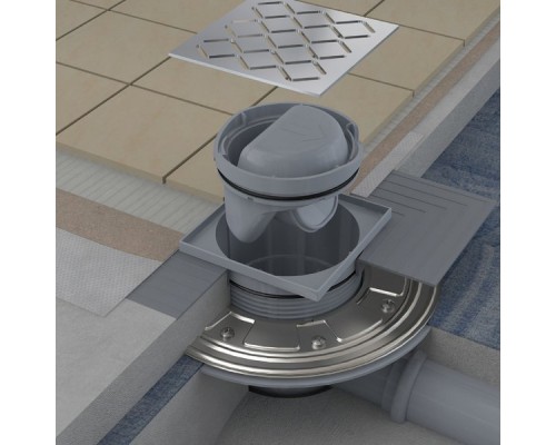 RAVAK X01435 Сливной дренаж SN 501 105x105 / 50, крышка - нержавеющая сталь