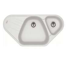 FRANKE (114.0499.225) AZG 661-E, кухонна мийка , кутова модель, фраграніт, білий, вентиль 3 1/2", сифон і коландер у комплекті