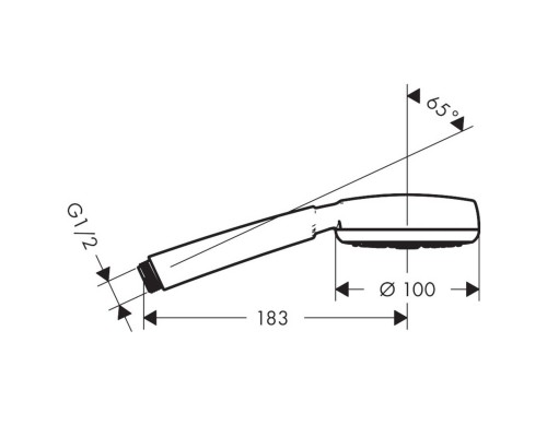 HANSGROHE Crometta 26825400 душевая лейка белый/хром