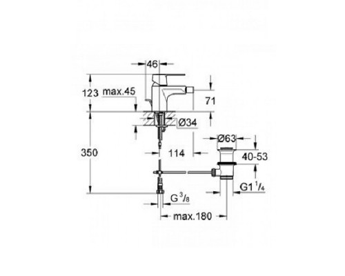 GROHE Get Смеситель для биде, однорычажный 32885000