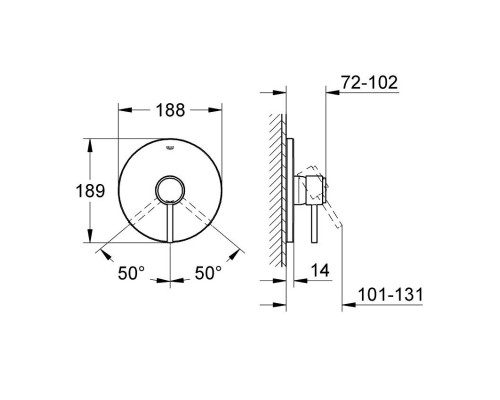 GROHE Atrio Смеситель для душа, однорычажный