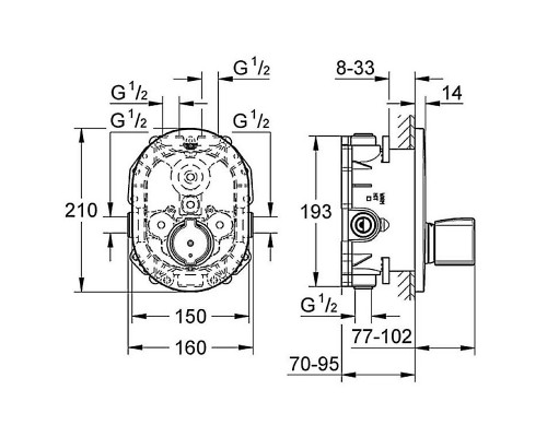 GROHE Grohtherm2000 Термостат центральный 19418000