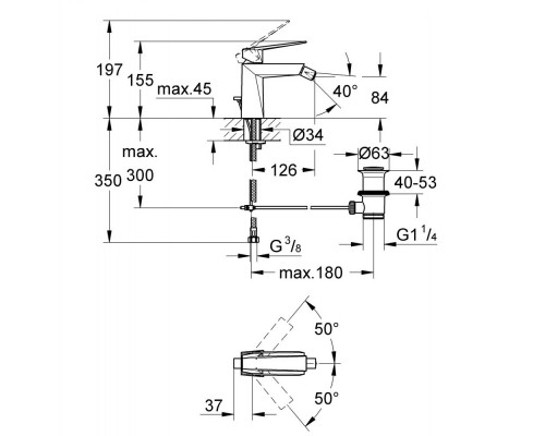 GROHE Quadra Смеситель для биде, однорычажный 32636000