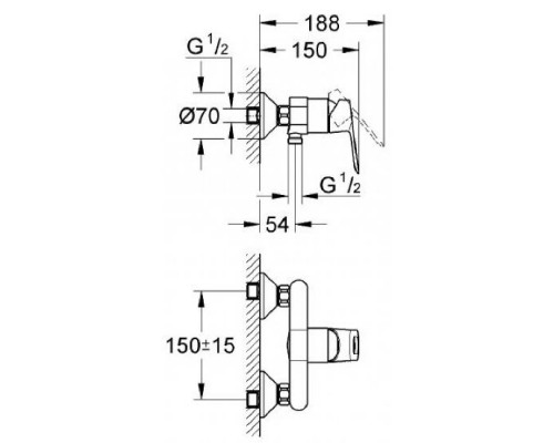 GROHE BauLoop 32816000 (новый арт. 23340000) душ