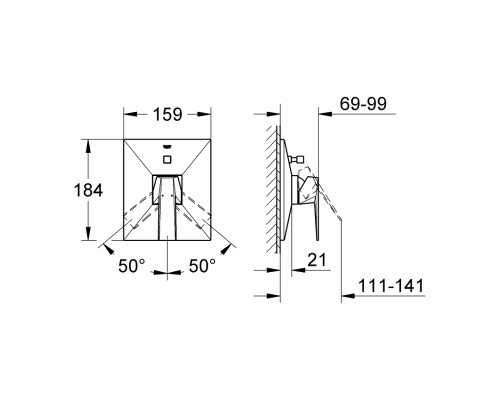GROHE Allure Brilliant Смеситель для ванны, однорычажный 19785000