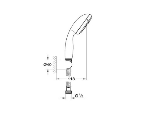 GROHE Vitalio Start Душевой набор шланг, лейка, держатель 27944000