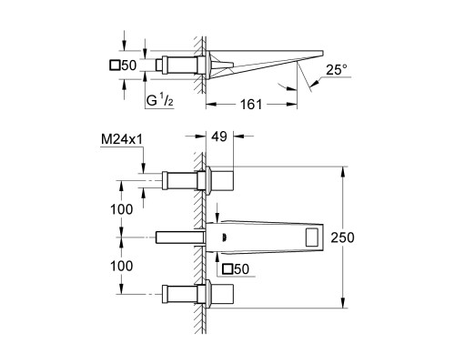 GROHE Allure Brilliant Смеситель для раковины, однорычажный 20346000