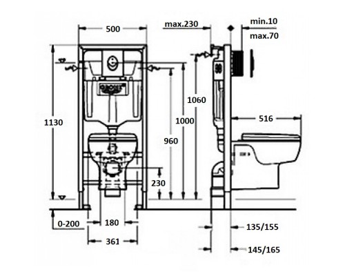 GROHE Solido Perfect Набор 4 в 1 - инстал. 38721001, под, унитазом 51,6х36,1 в компл.с сид 39191000