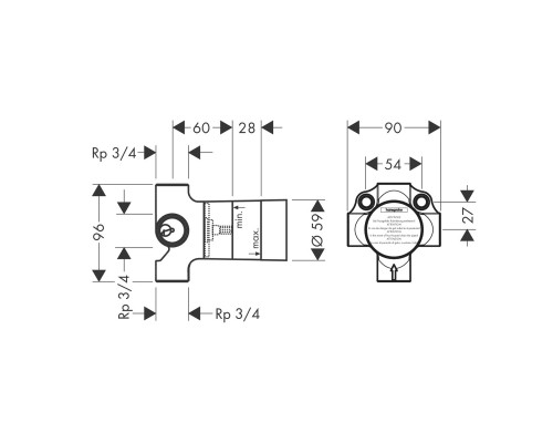 Hansgrohe 15930180 Скрытая часть переключателя Quattro