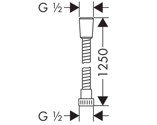 HANSGROHE 28262000 душевой шланг Metaflex 120 см