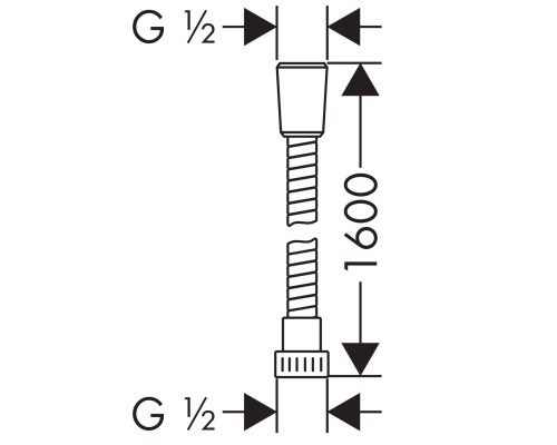 HANSGROHE 28266000 душевой шланг Metaflex 160 см