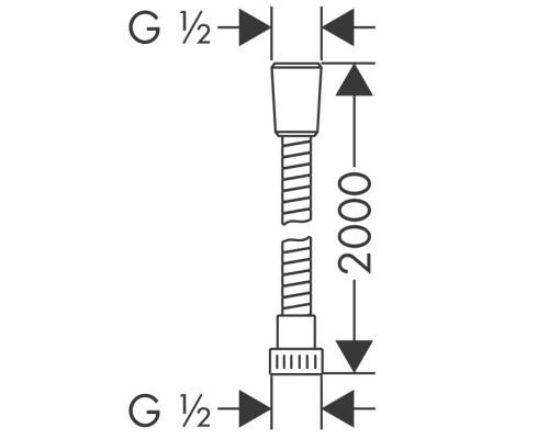 HANSGROHE 28264000 душевой шланг Metaflex 200 см