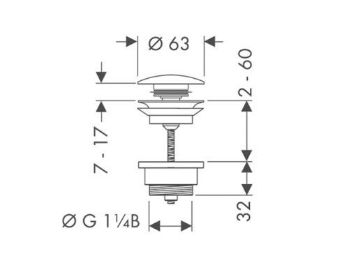 Hansgrohe 50100000 Сливной набор для раковины Push-Open