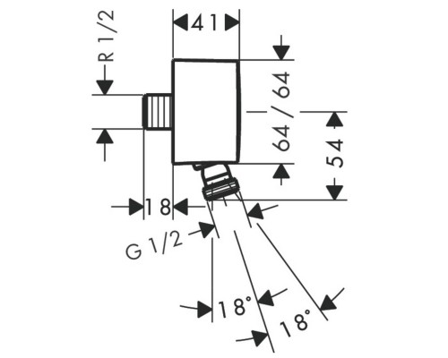 Hansgrohe 27414000 Fixfit шланговое подсоединение