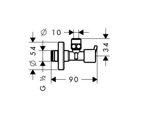 Hansgrohe 13901000 Вентиль угловой S