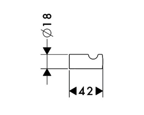 Hansgrohe 41501000 PuraVida Крючок одинарный