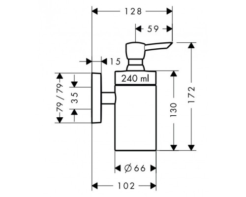 Hansgrohe 41503000 PuraVida Диспенсер для жидкого мыла