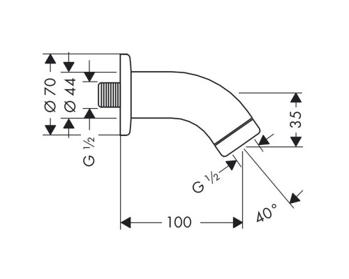 Hansgrohe 27438000 Держатель душа