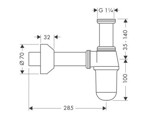 Hansgrohe 52010000 Сифон-стакан