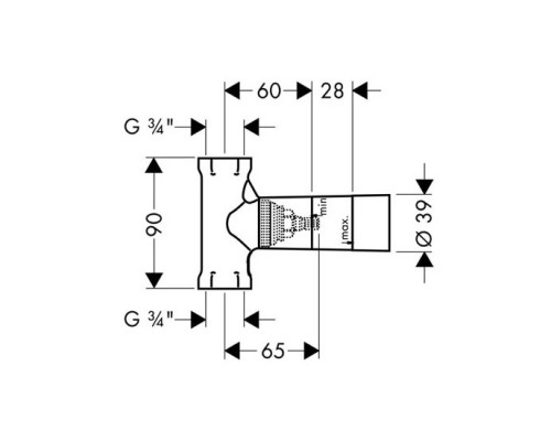 Hansgrohe 15970180 Скрытая часть запорного вентиля