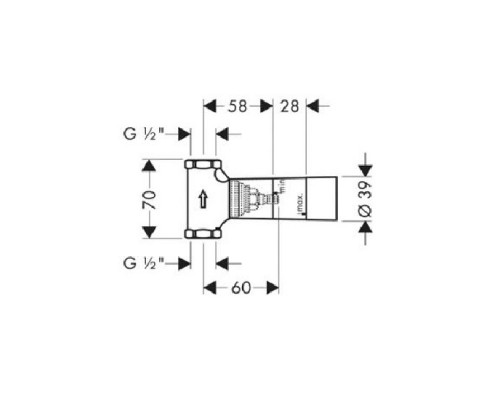 Hansgrohe 15974180 Скрытая часть запорного вентиля