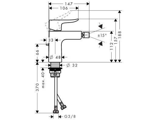 Hansgrohe 31280000 Metris Смеситель для биде