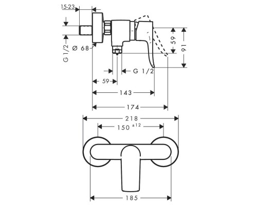 Hansgrohe 31680000 Metris Смеситель для душа