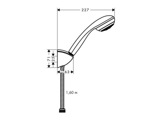 HANSGROHE Crometta 85 27577000 душевой набор (лейка+шланг+держатель)