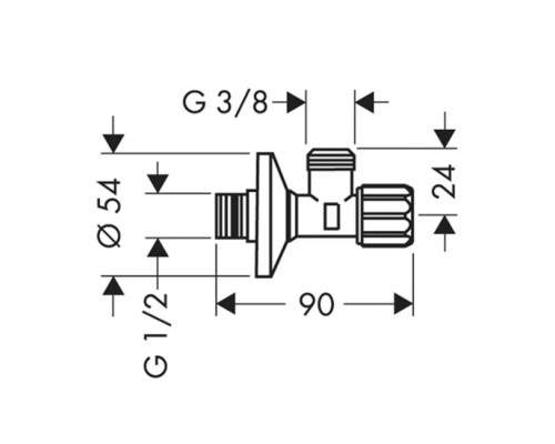 Hansgrohe 13904000 Вентиль угловой