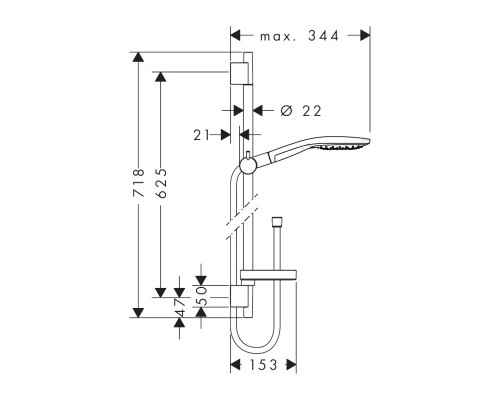 Hansgrohe 27802400 Raindance Select S 150 Душевой набор