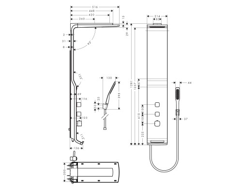 Hansgrohe 27008400 Raindance Lift Душевая панель