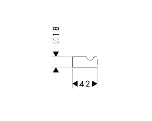 HANSGROHE Logis 40511000 крючок одинарный