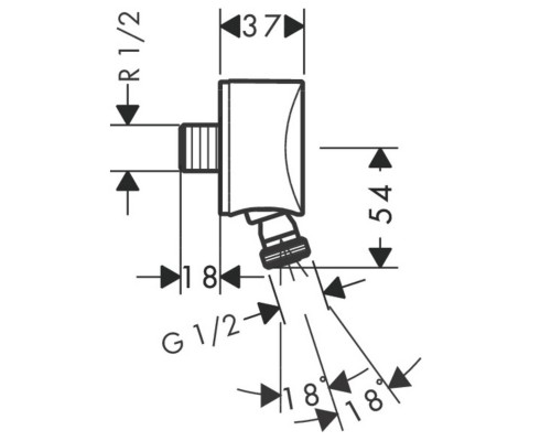 HANSGROHE Fixfit S 27506000 шланговое подсоединение