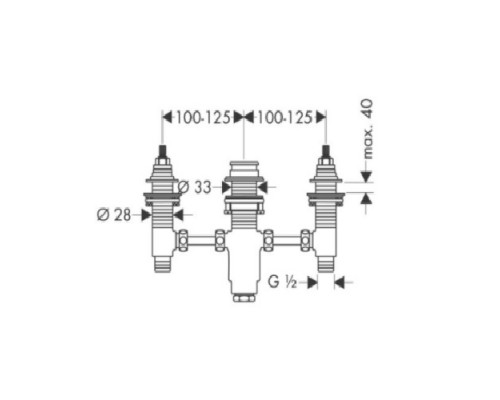 Hansgrohe 13233180 Скрытая часть смесителя для ванны
