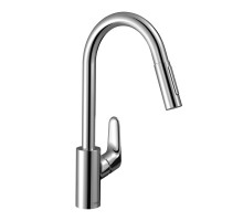 HANSGROHE Змішувач Focus 240 2jet для кухні з висувним виливом (31815000)